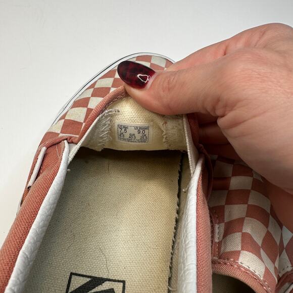 VANS Pink Checks Classic Slip On shoes - Picture 7 of 7